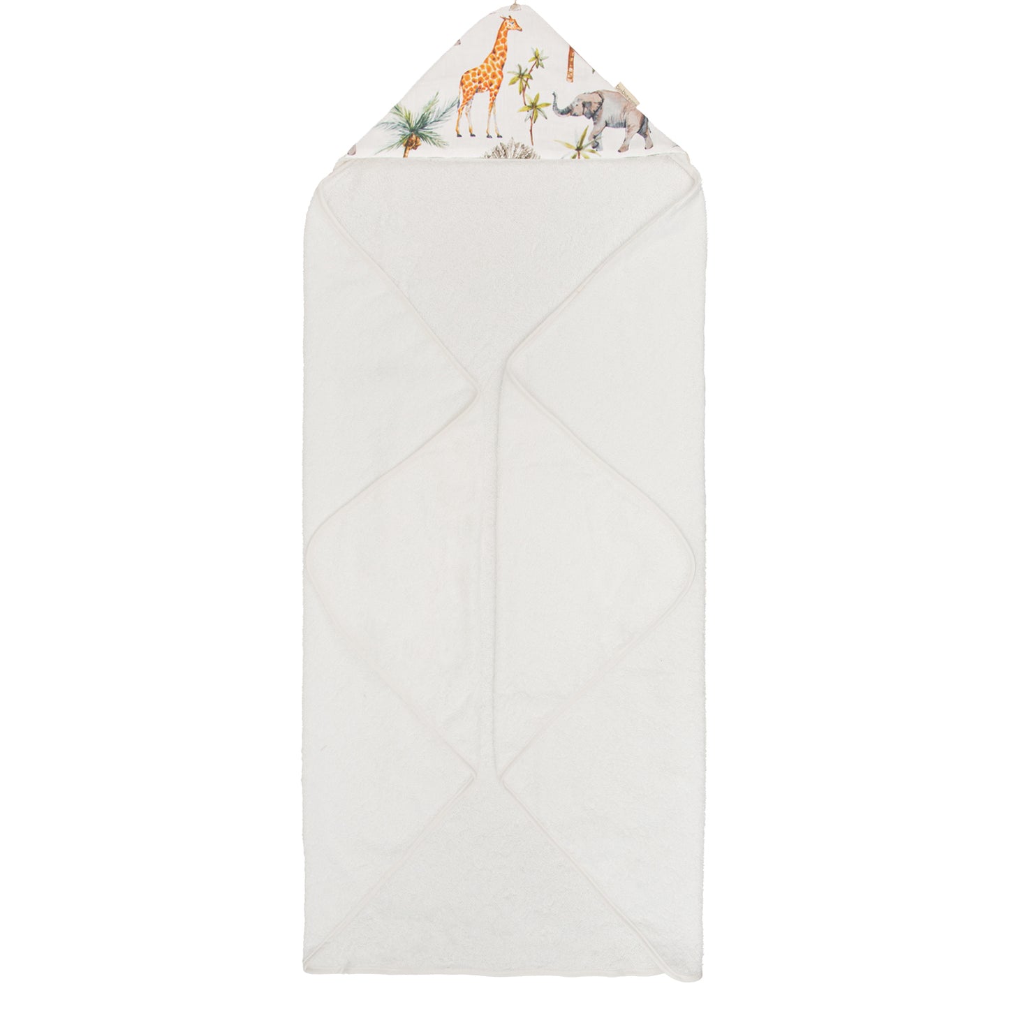 Capa de baño bebé África Blanco 100X100 2