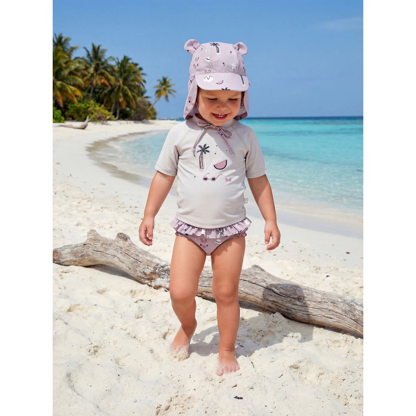 Camiseta con protección solar Hawai Lila 12-24m 3