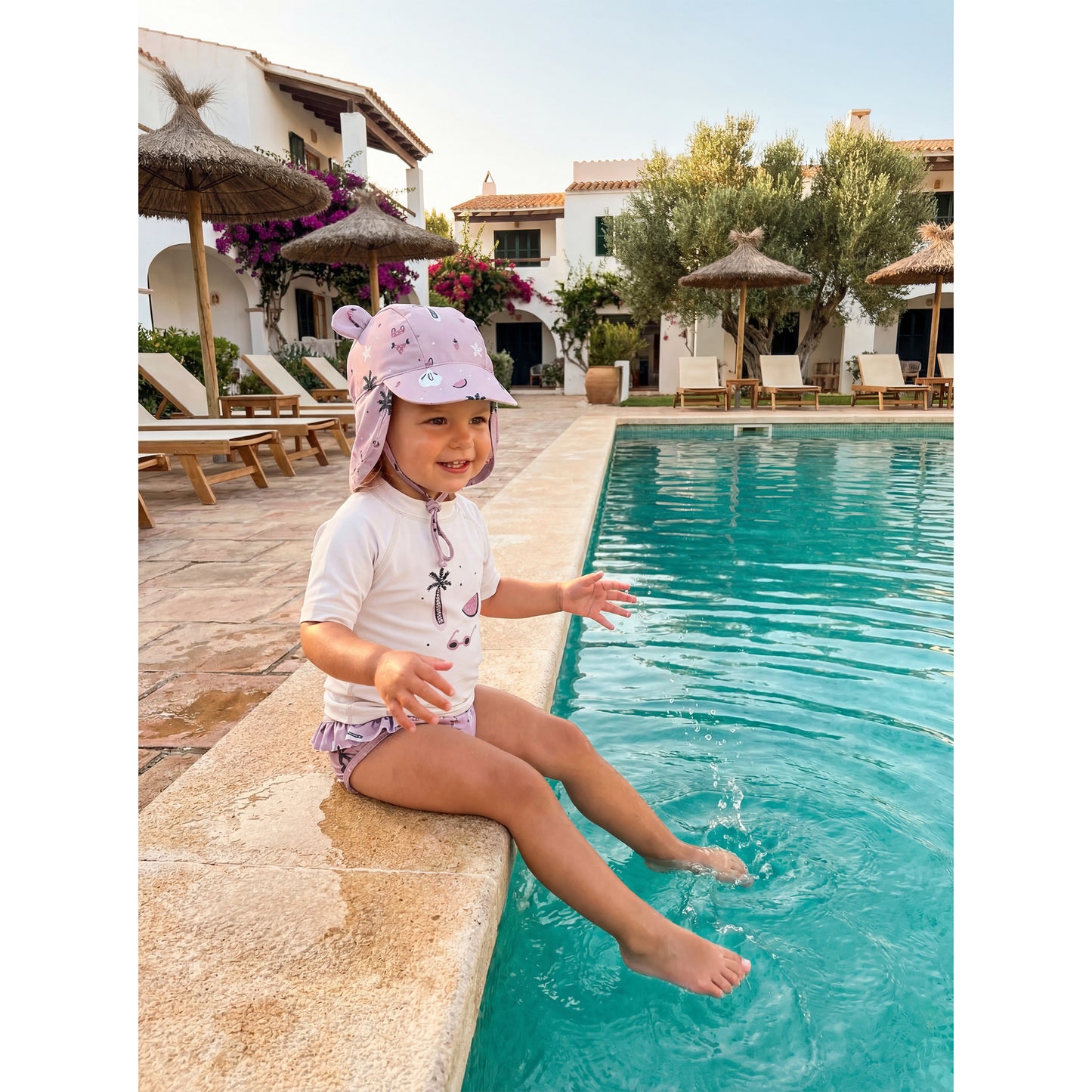 Bañador+gorra con protección solar Hawai Lila 3-9m 2