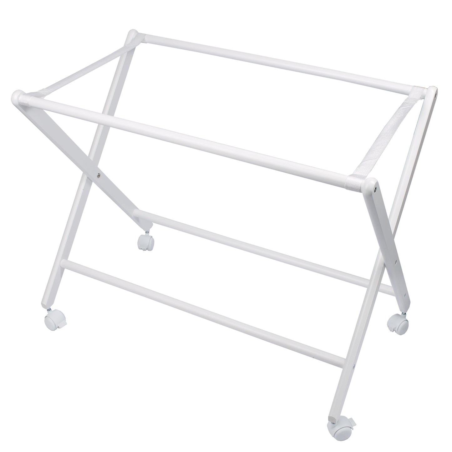 Minicuna tijera plegable homologada (estructura+cintas plegables+ruedas) Basics Blanco 68x90x71