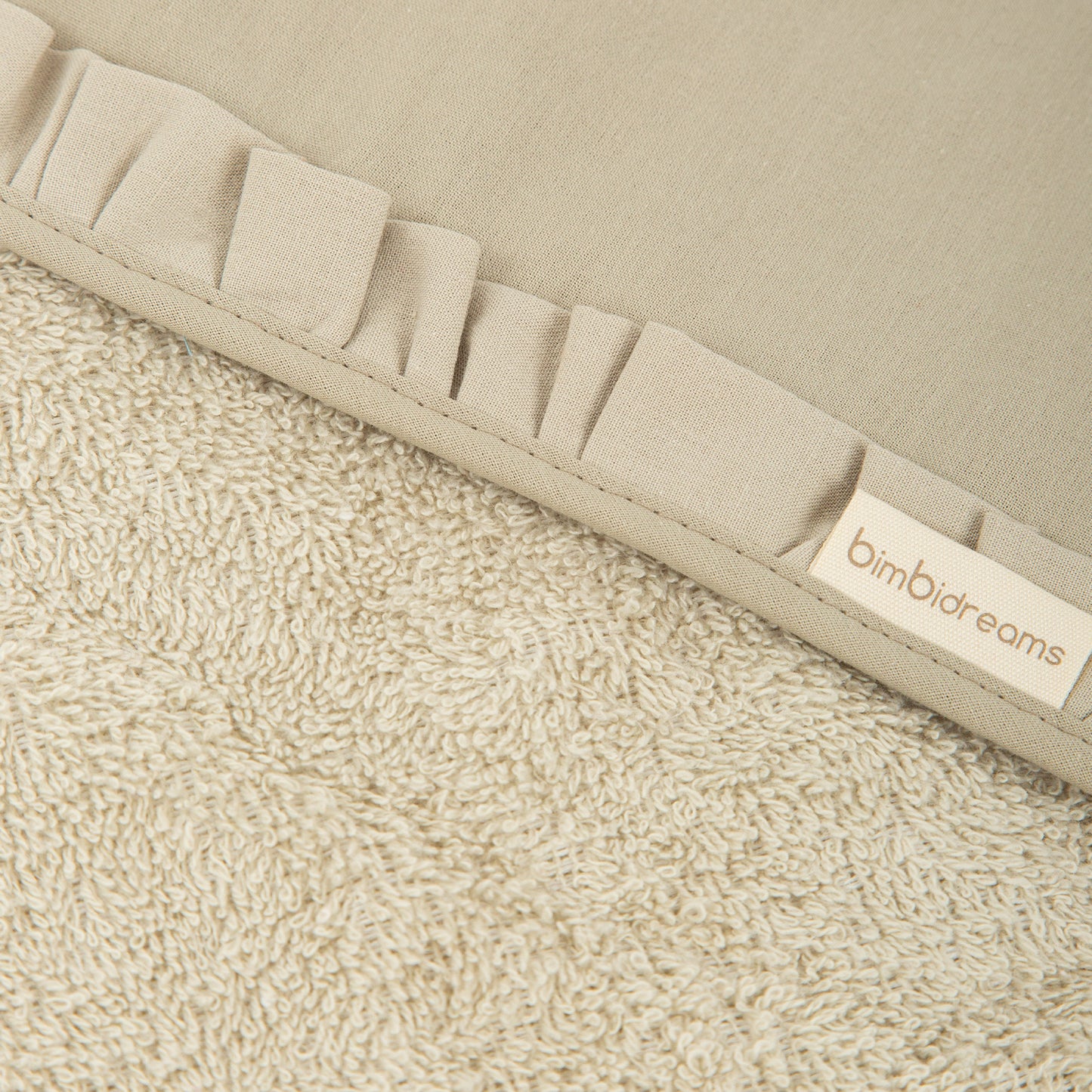 Capa de baño bebé manos libre Algodon Stone Washed Verde Musgo 100X100
