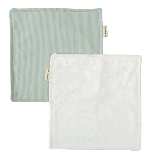 Toallita Bebé - set 2 Blue Sky Blanco Verde 30x30
