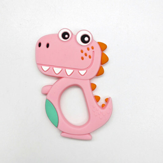 Mordedor de silicona dinosaurio rosa Gamberritos