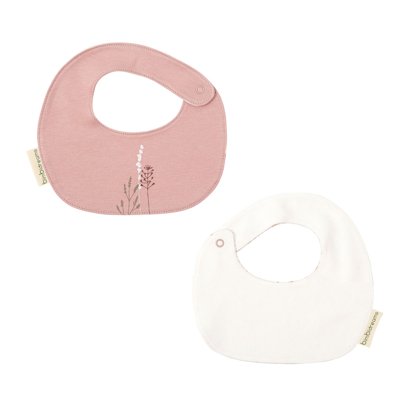 Babero pack 2 Niza Blanco Lila 19x19