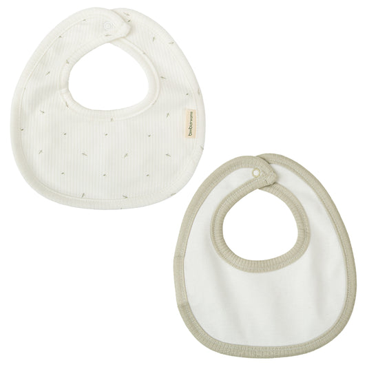 Babero pack 2 Cornelia Blanco Verde 19x19