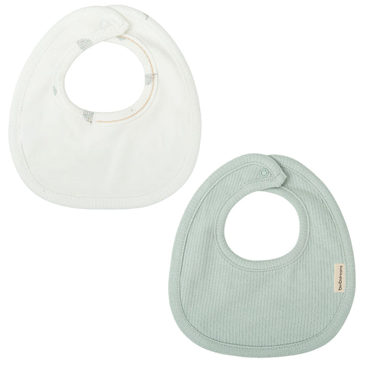 Babero pack 2 Blue Sky Blanco Verde 19x19