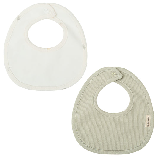 Babero pack 2 Chicks Blanco Verde 19x19