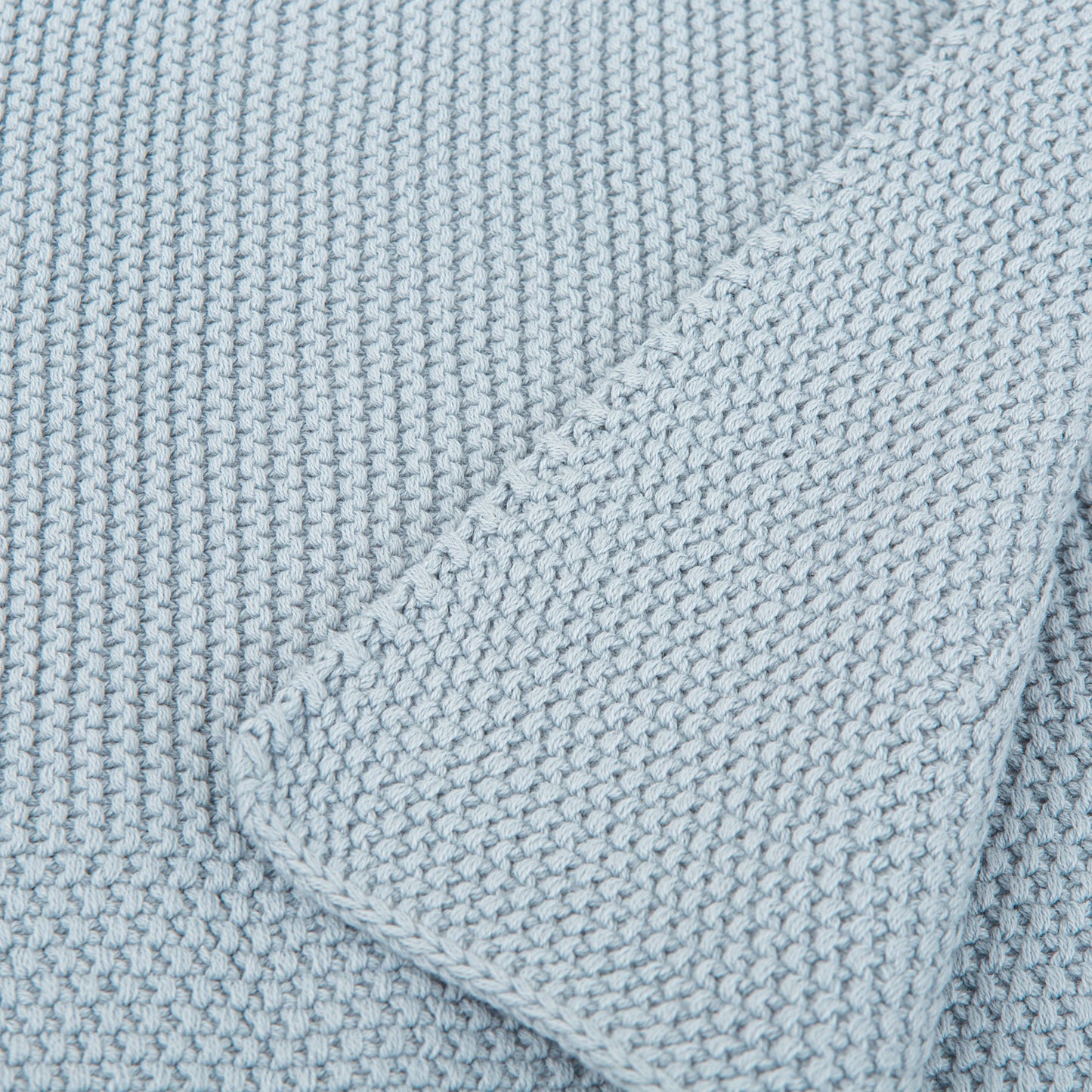 Toquilla Tricot 100% Algodon Basics Azul Grisaceo 75x90