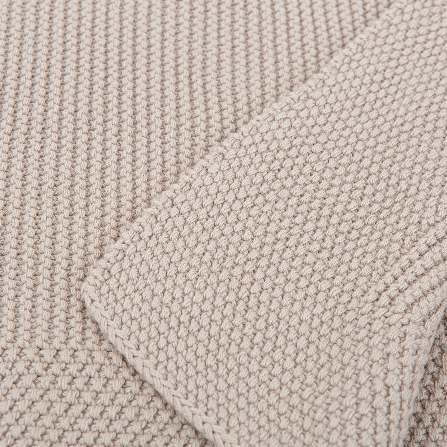 Toquilla Tricot 100% Algodon Basics Gris Beig 75x90