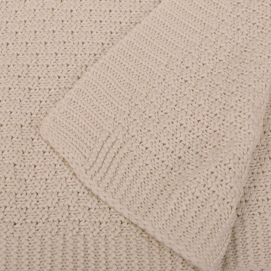 Toquilla para Carro Tricot Bambú GB Gris Beig 75x90 2