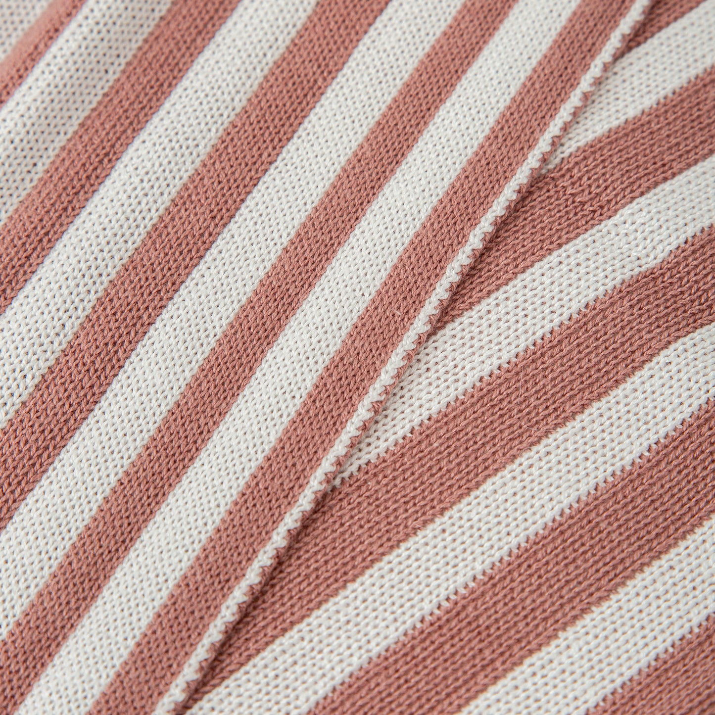 Toquilla tricot Bambu Stripes Rosa 75x90