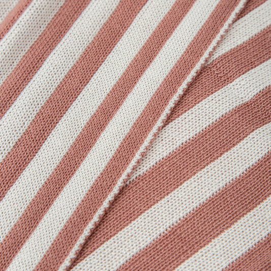 Toquilla tricot Bambu Stripes Rosa 75x90