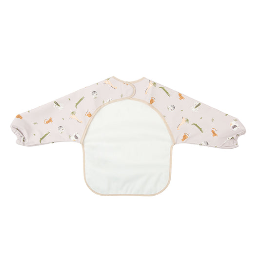 Babero blw con mangas Animalia Blanco Lino 25x30