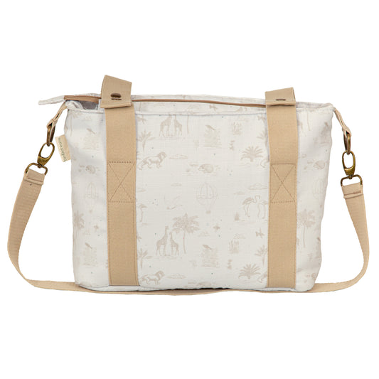 Crossbody con cambiador Noe Blanco Lino 37x24x13 - 52x32
