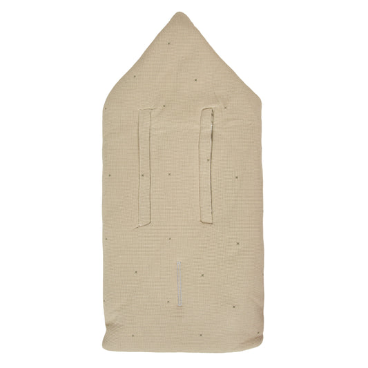 Saco arrullo con capucha Waffle Verde 44x88