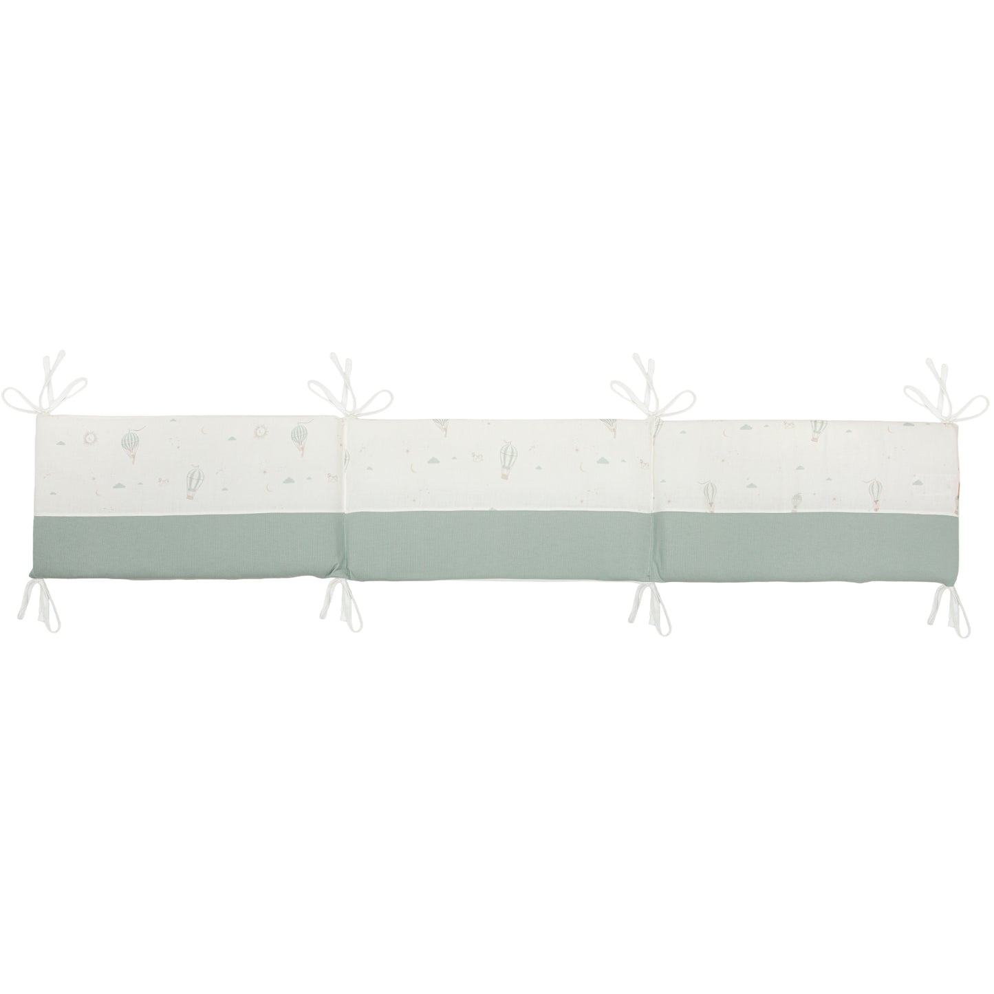 Protector de Cuna Blue Sky Blanco Verde Cuna 60-70 (30x190x3)