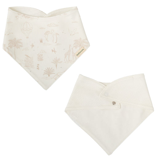 Babero bandana pack 2 Noe Blanco Lino 43x21