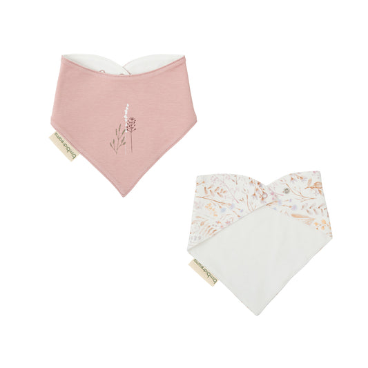 Babero bandana pack 2 Niza Blanco Lila 43x21