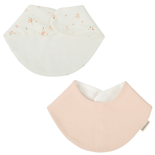 Babero bandana pack 2 Monet Blanco Rosa 43x21