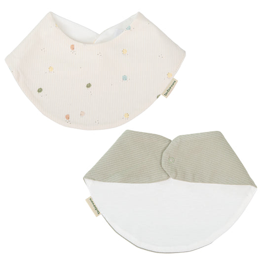 Babero bandana pack 2 Chicks Blanco Verde 43x21
