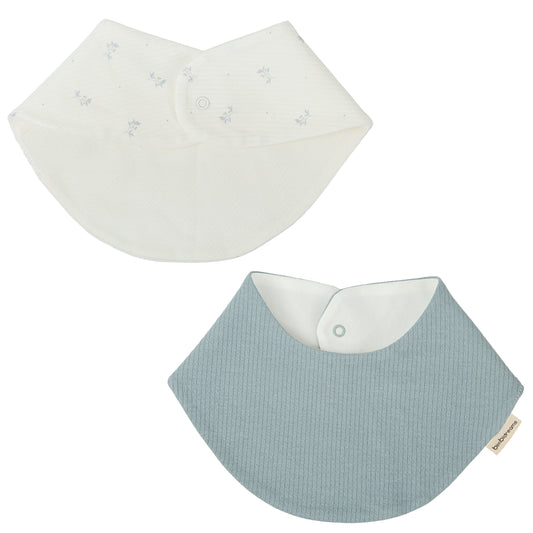 Babero bandana pack 2 Eden Blanco Azul 43x21