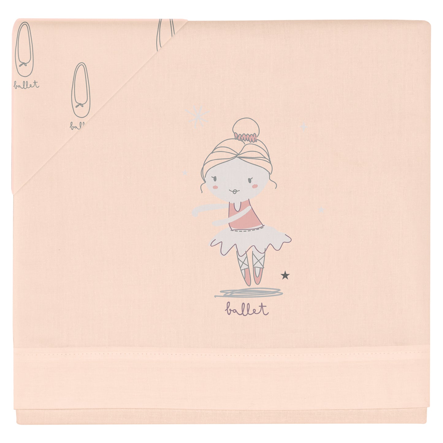 Juego sabanas punto jersey 3 piezas Ballet Rosa Minicuna (50x80-90)