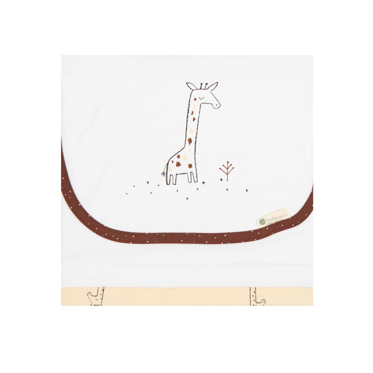 Tríptico Sabanitas Punto 100% Algodón Giraffe Choco Coche (40x80) 3