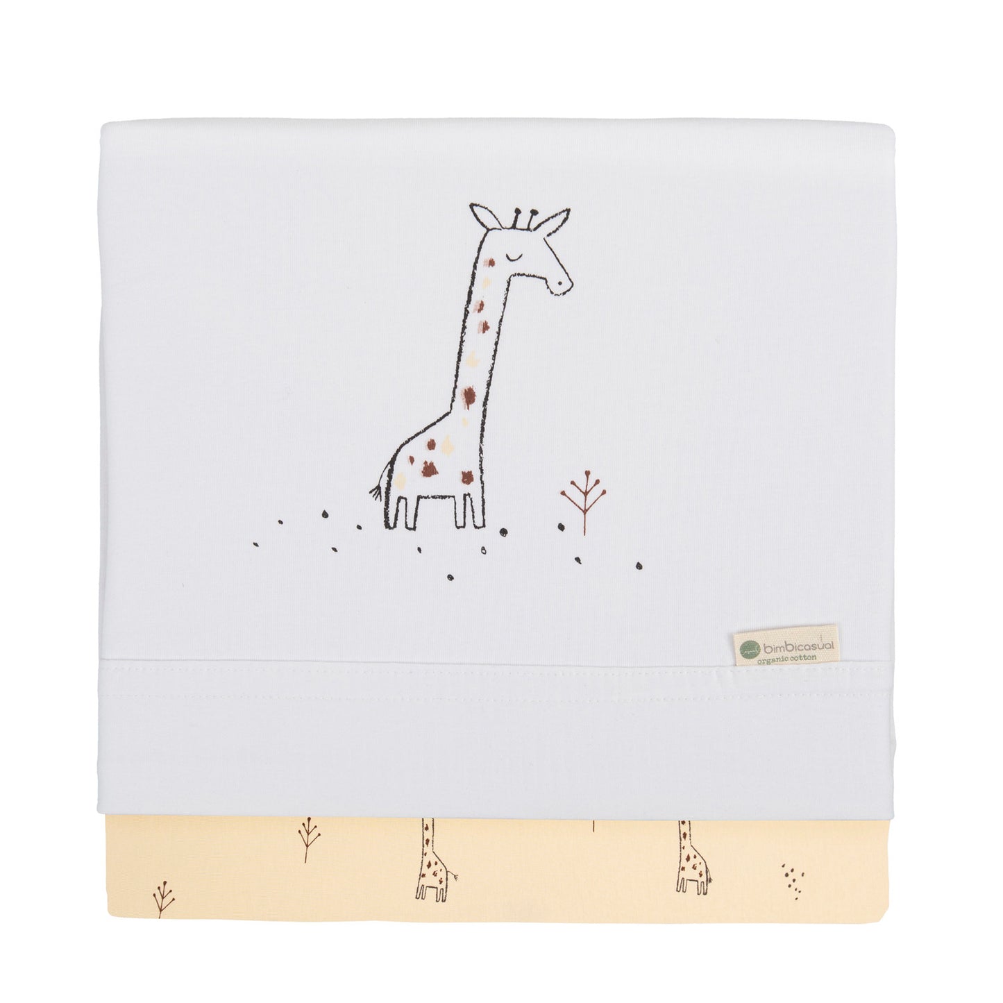 Tríptico Sabanitas Punto 100% Algodón Giraffe Choco Maxicuna (70x140)