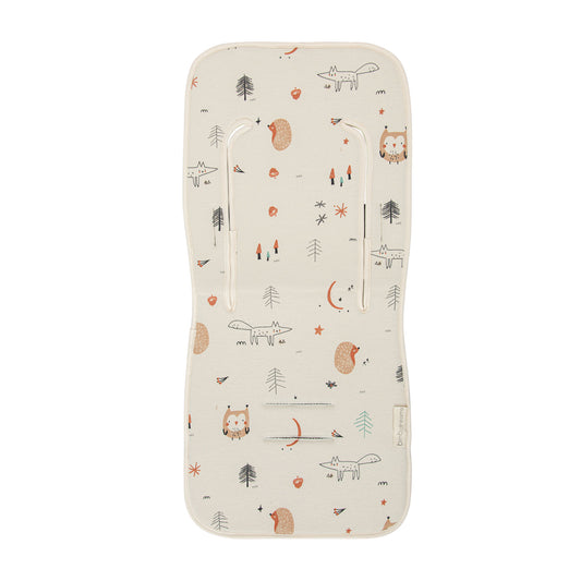 Colchoneta silla paseo estampada Wonderland Crudo 35x83 2
