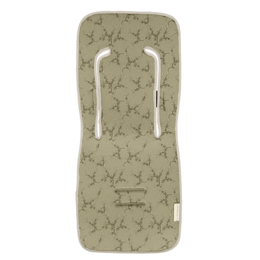 Colchoneta silla paseo estampada Isolda Blanco Verde 35x83