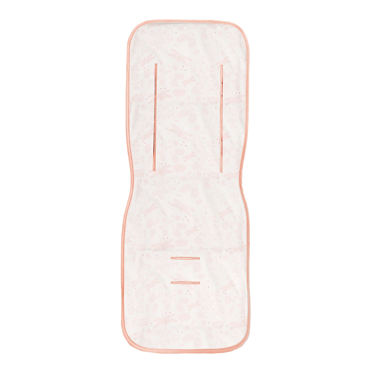 Colchoneta silla paseo estampada Dafne Blanco Rosa 35x83
