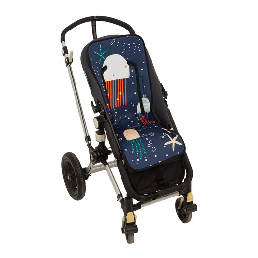 Colchoneta silla paseo estampada Nautic Azul 35x83 2