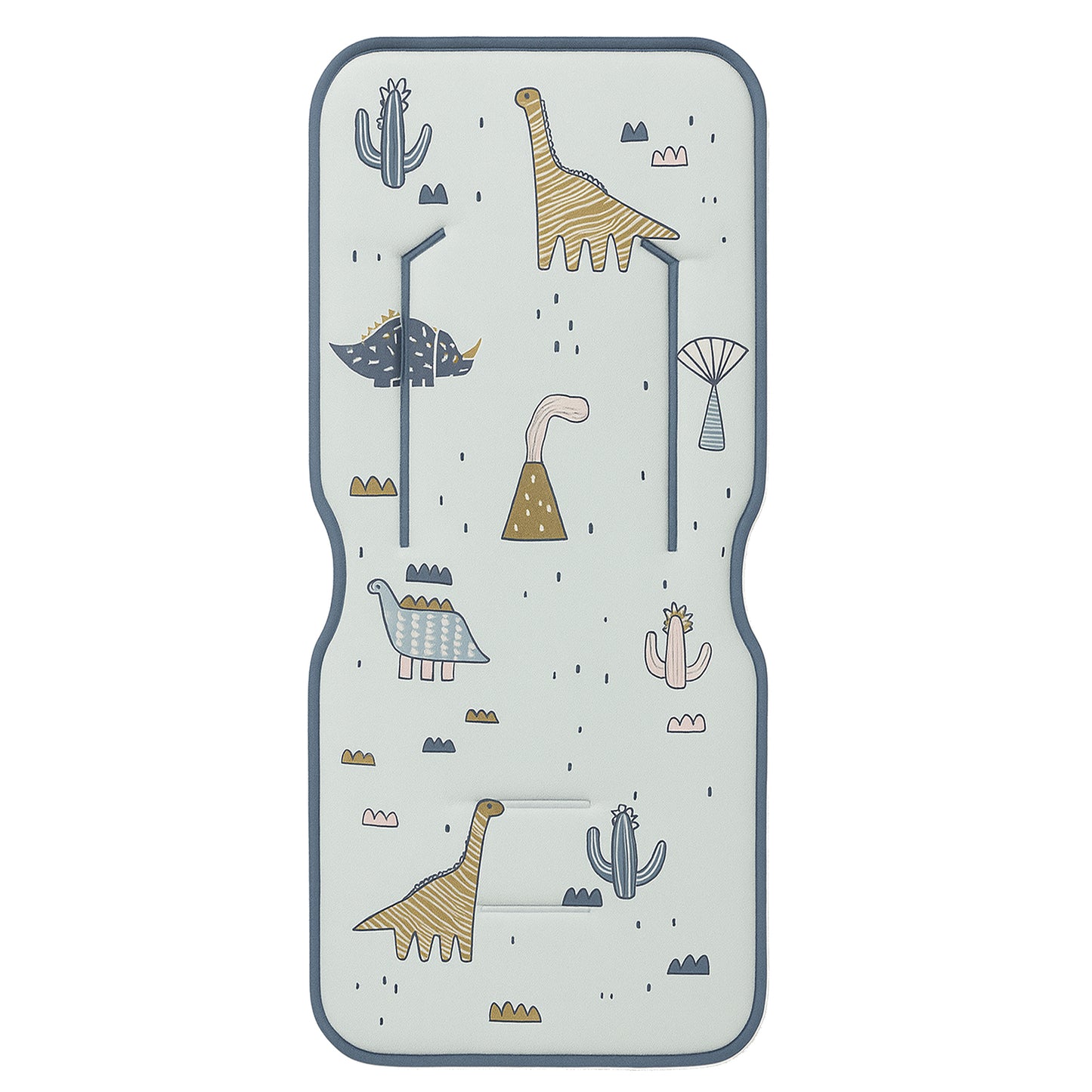 Colchoneta silla paseo estampada Dinosaurius Azul 35x83