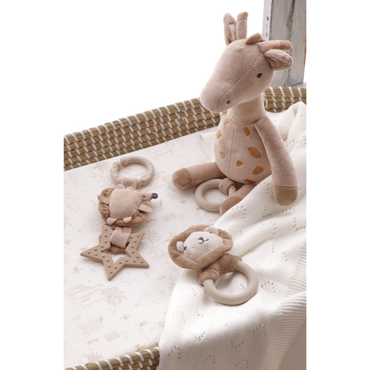 Sonajero mordedor Noe Blanco Lino