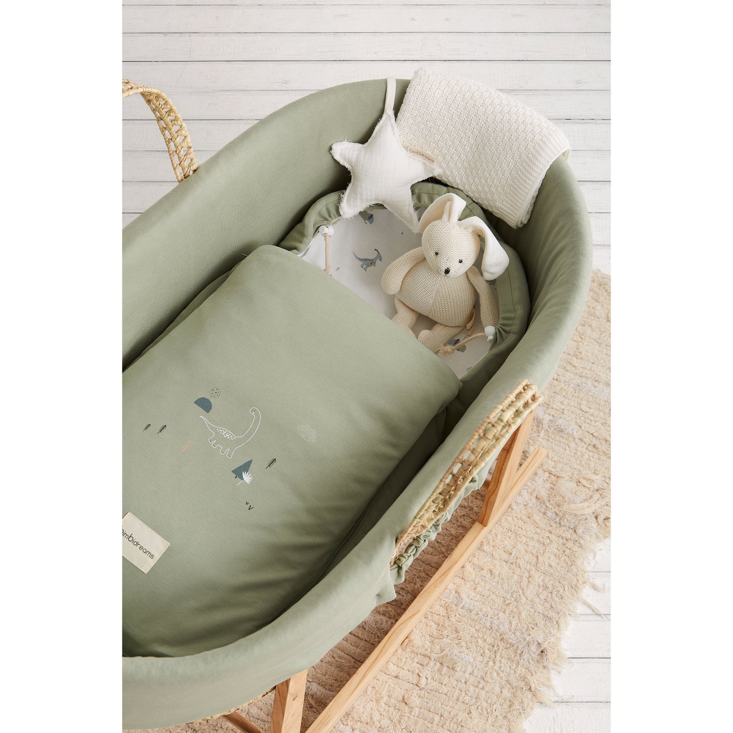 Saco moisés Trex Blanco Verde 35x72