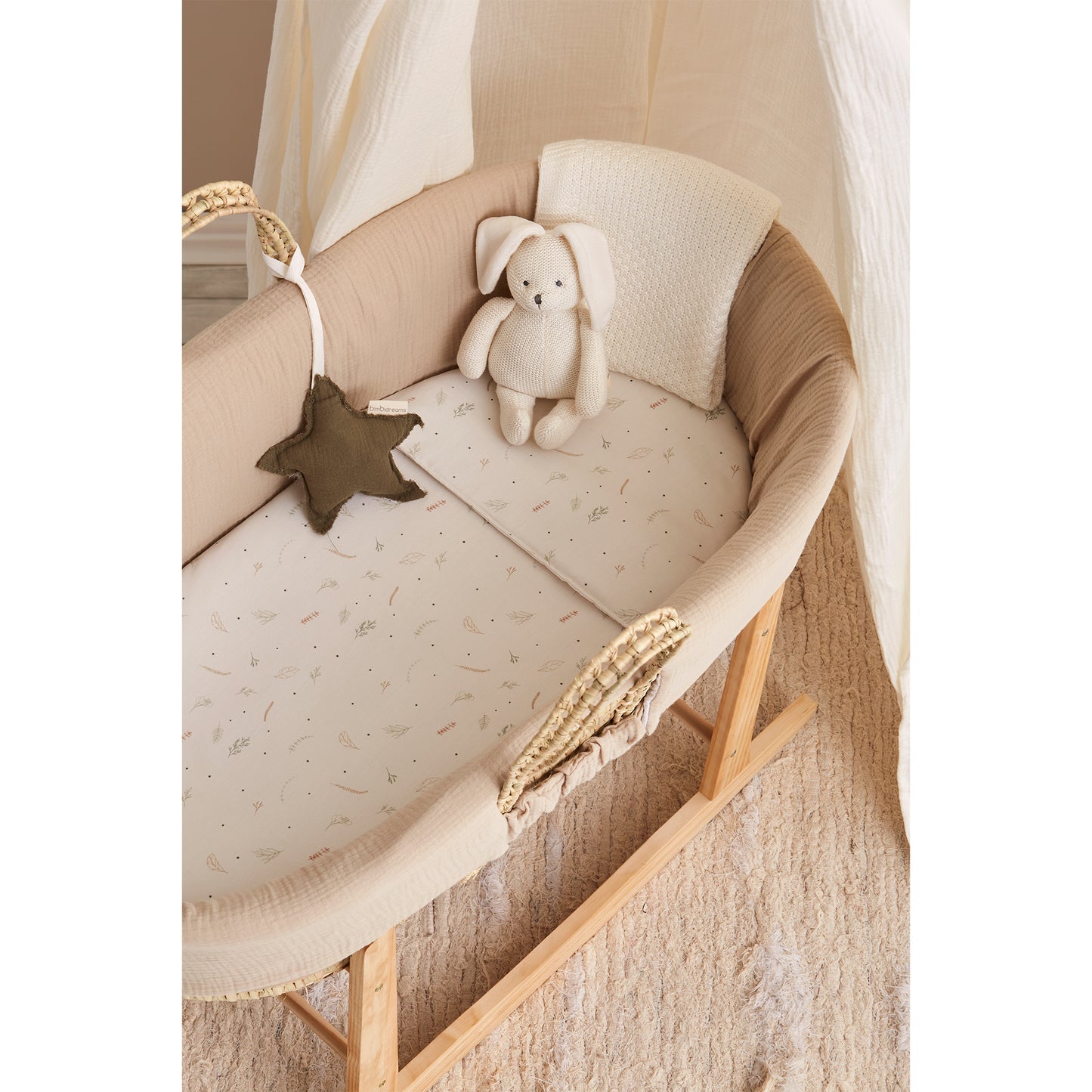 Colcha y Almohada moisés Botanic Beig Coche (40x80) 3