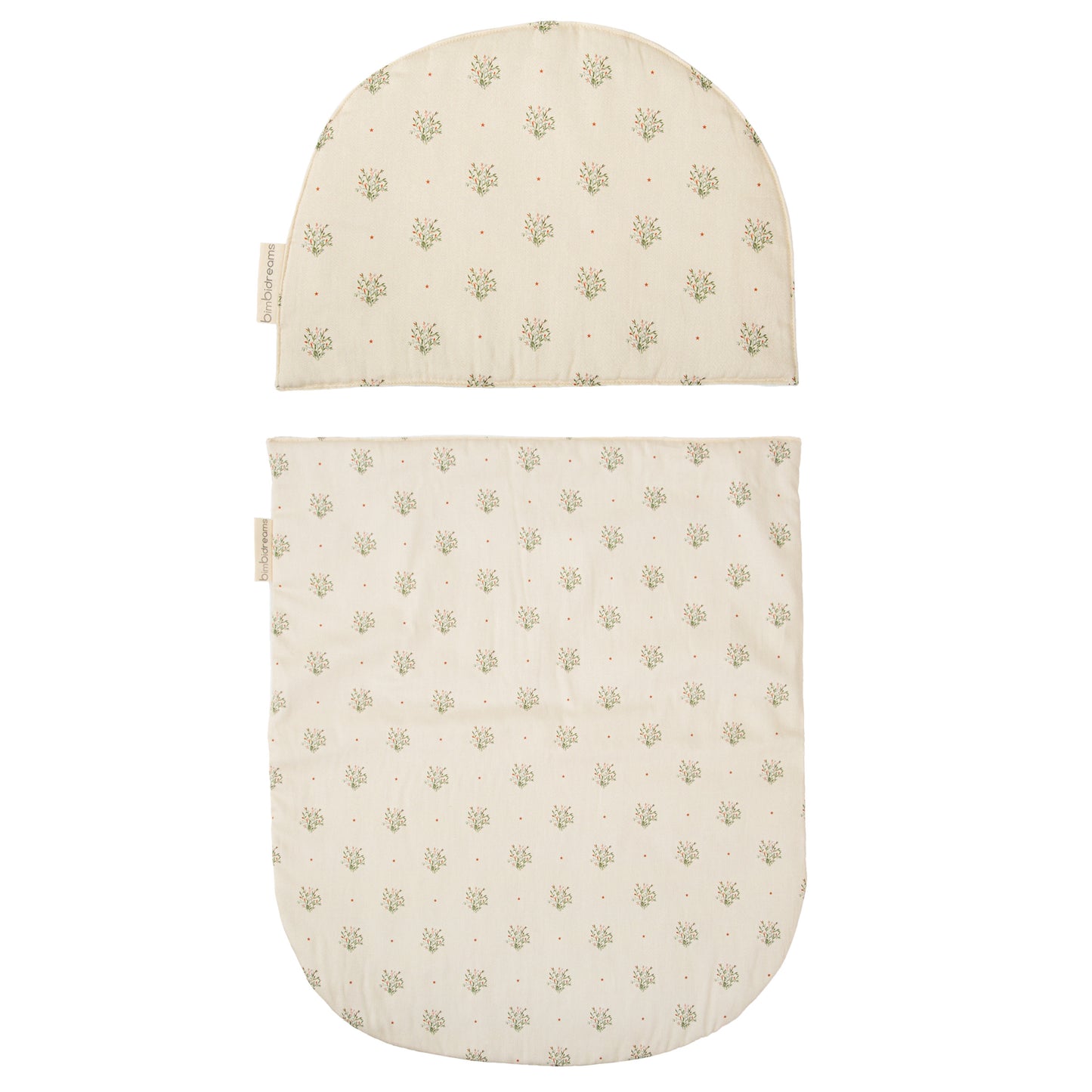 Capazo Mimbre - Colcha y Almohada Cornelia Blanco Verde coche/capazo 40x80