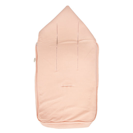 Saco Capazo con Capucha Dafne Blanco Rosa 35x72