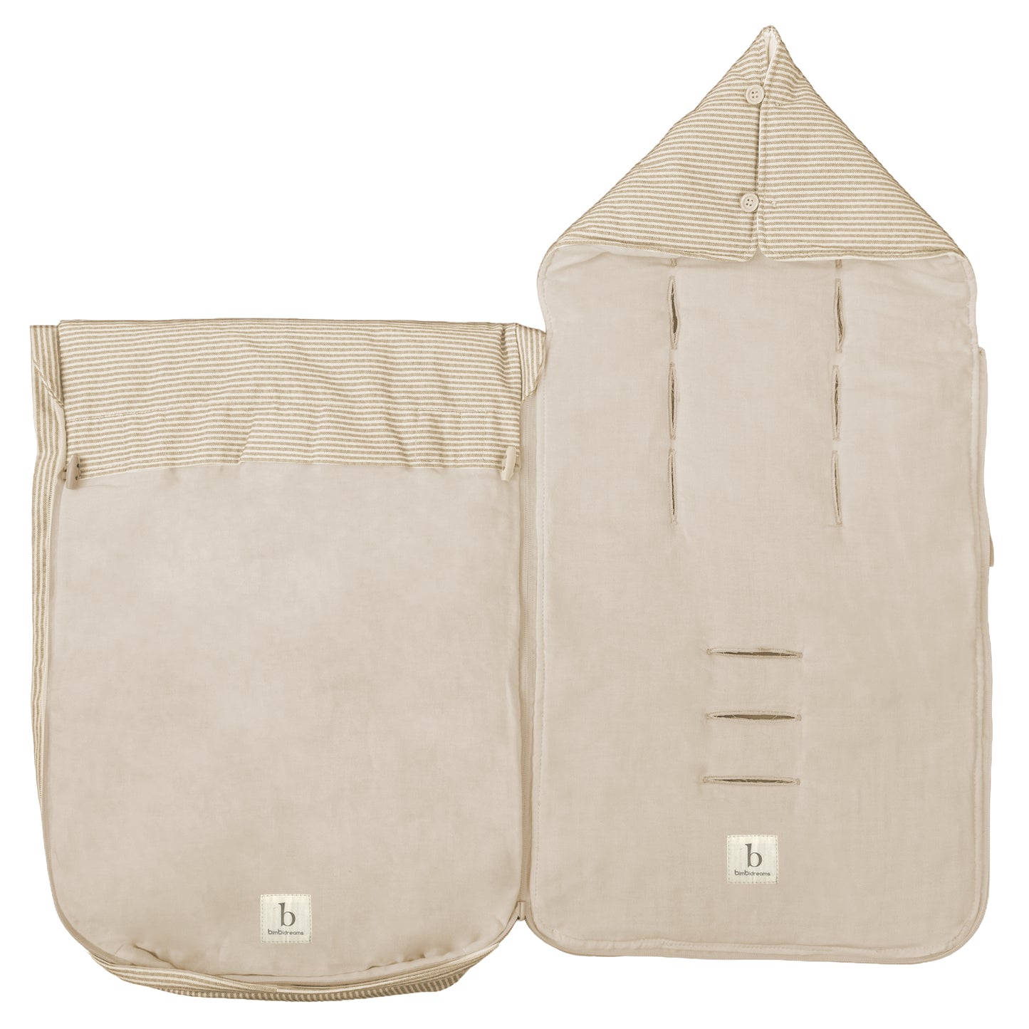 Saco Capazo con Capucha Veneto Blanco Lino