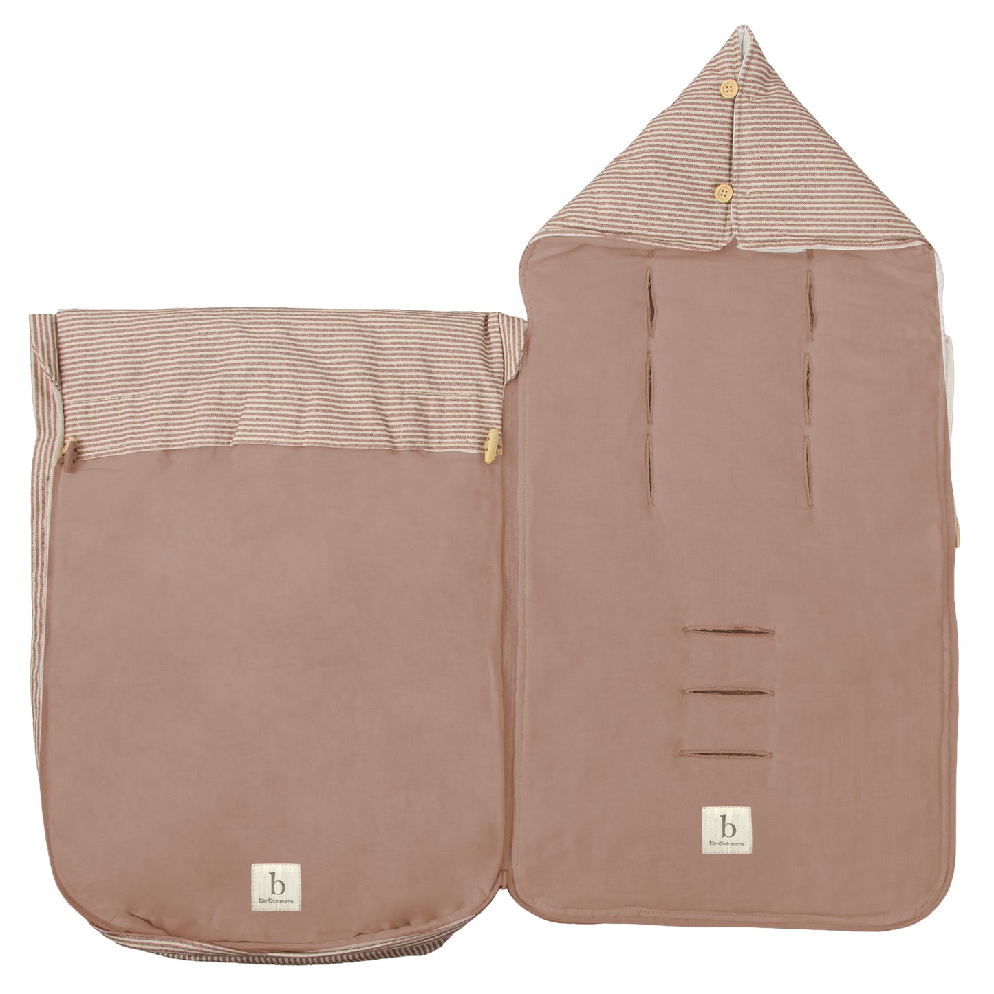 Saco Capazo con Capucha Veneto Blanco Terracota