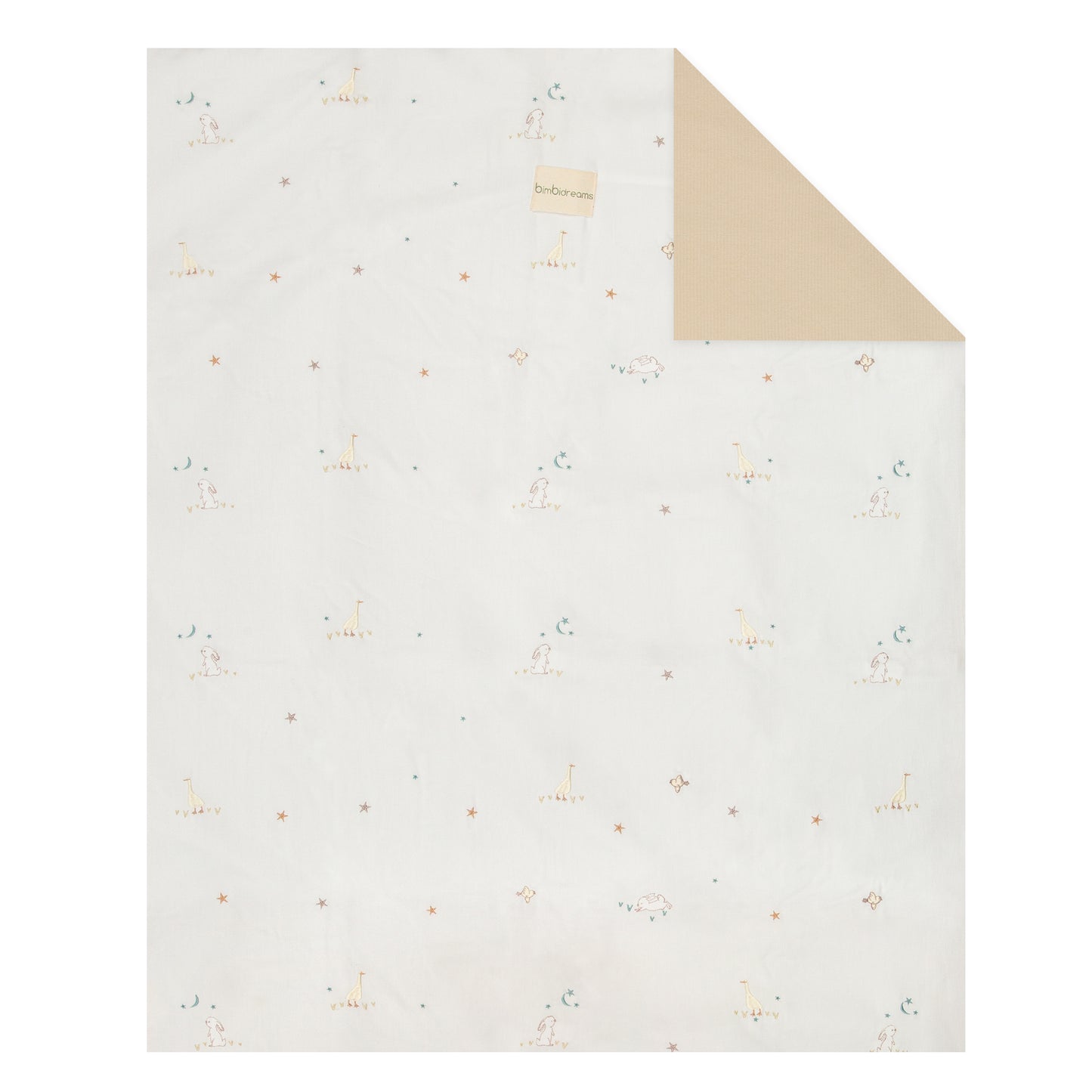 Funda Nórdica Happy Forest Blanco Lino 80x100