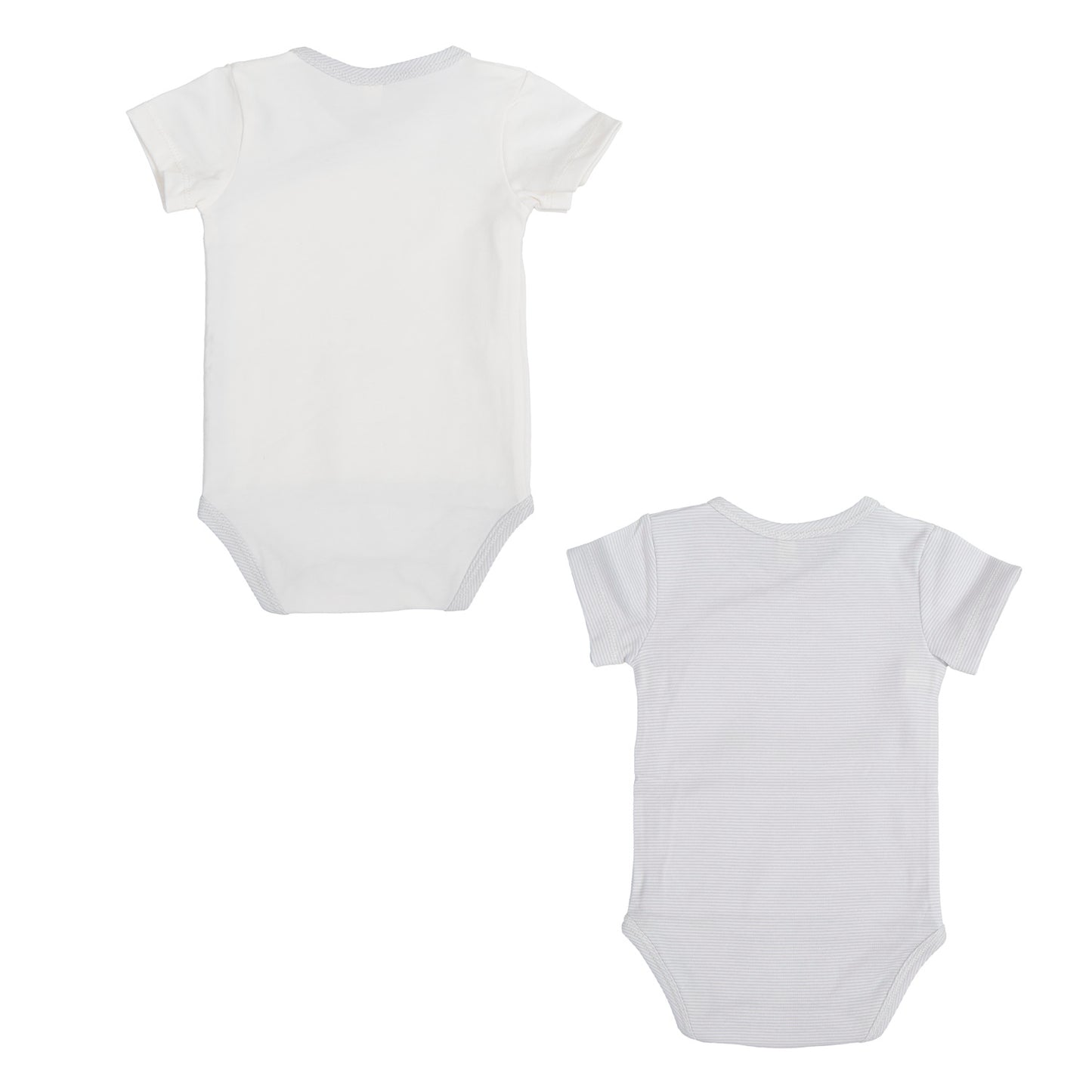 Body bebé manga corta pack 2 nuvola Gris 0-1 Mes 2