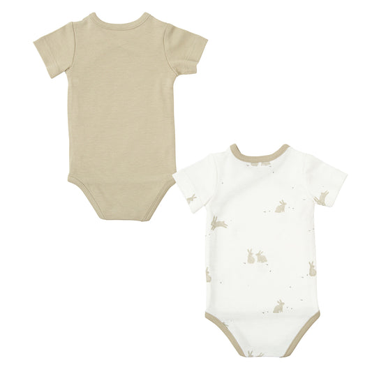 Body bebé manga corta pack 2 Bunny VM Verde Musgo 0-1 Mes 2