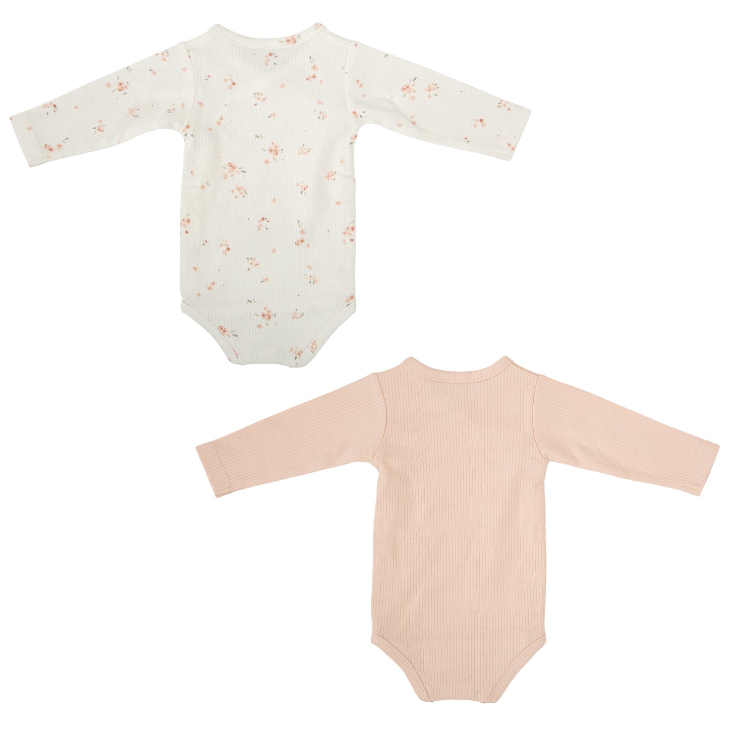 Body bebé manga larga pack 2 Monet Blanco Rosa 0-1 Mes