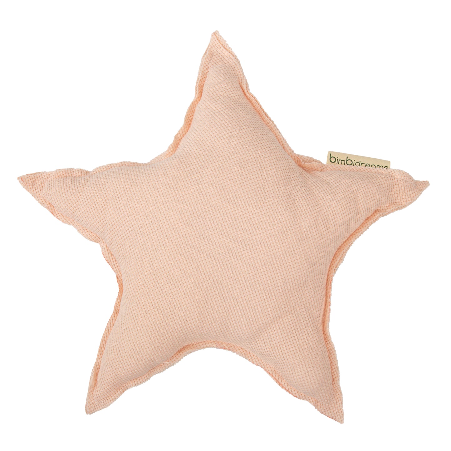 Cojín decorativo estrella Waffle Rosa 40x40