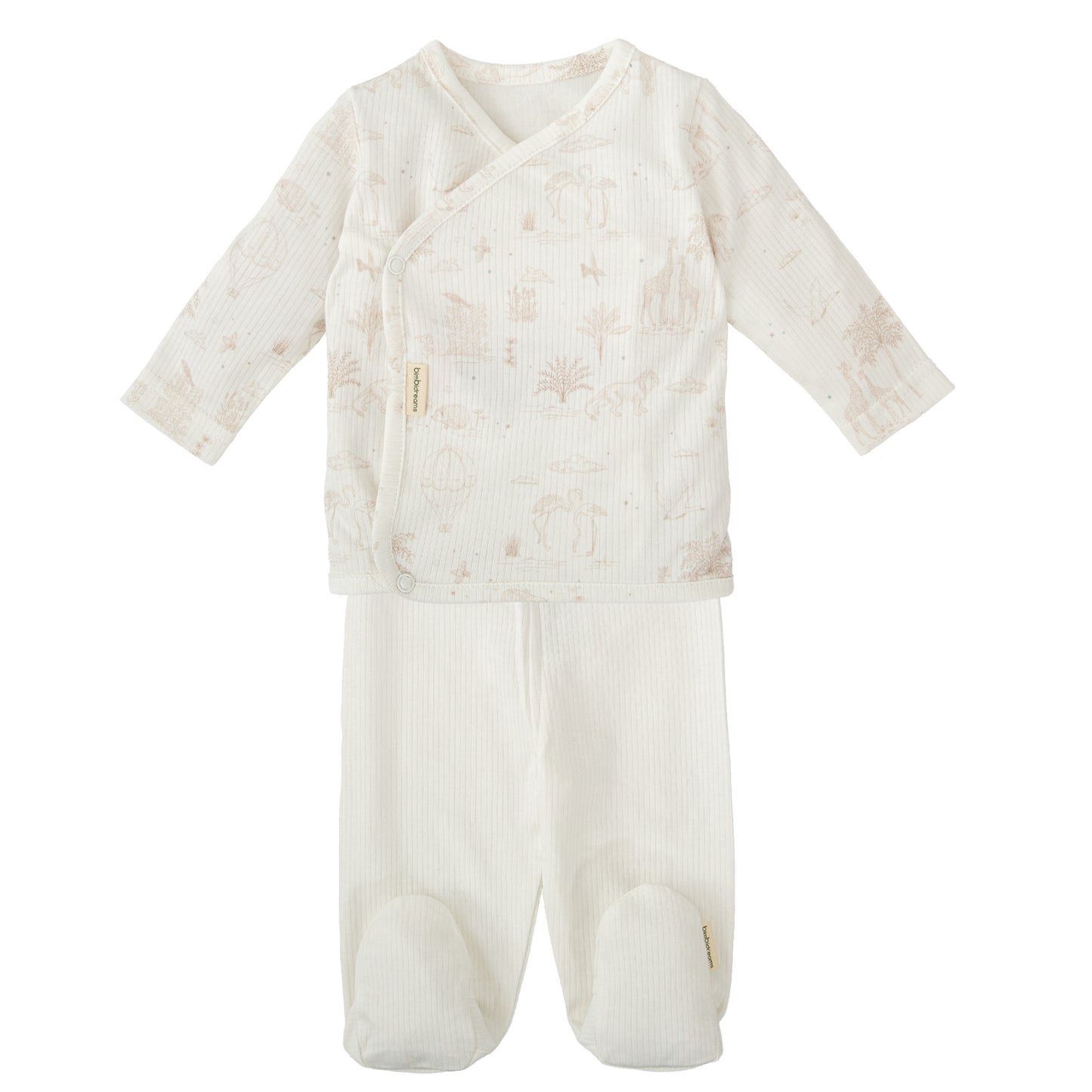 Conjunto jubon y polaina Noe Blanco Lino 1-3 Meses