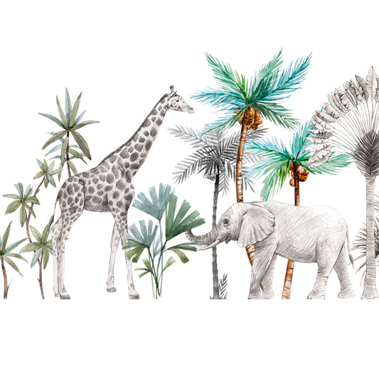 Mural textil decorativo África Blanco 270X220 apróx 2