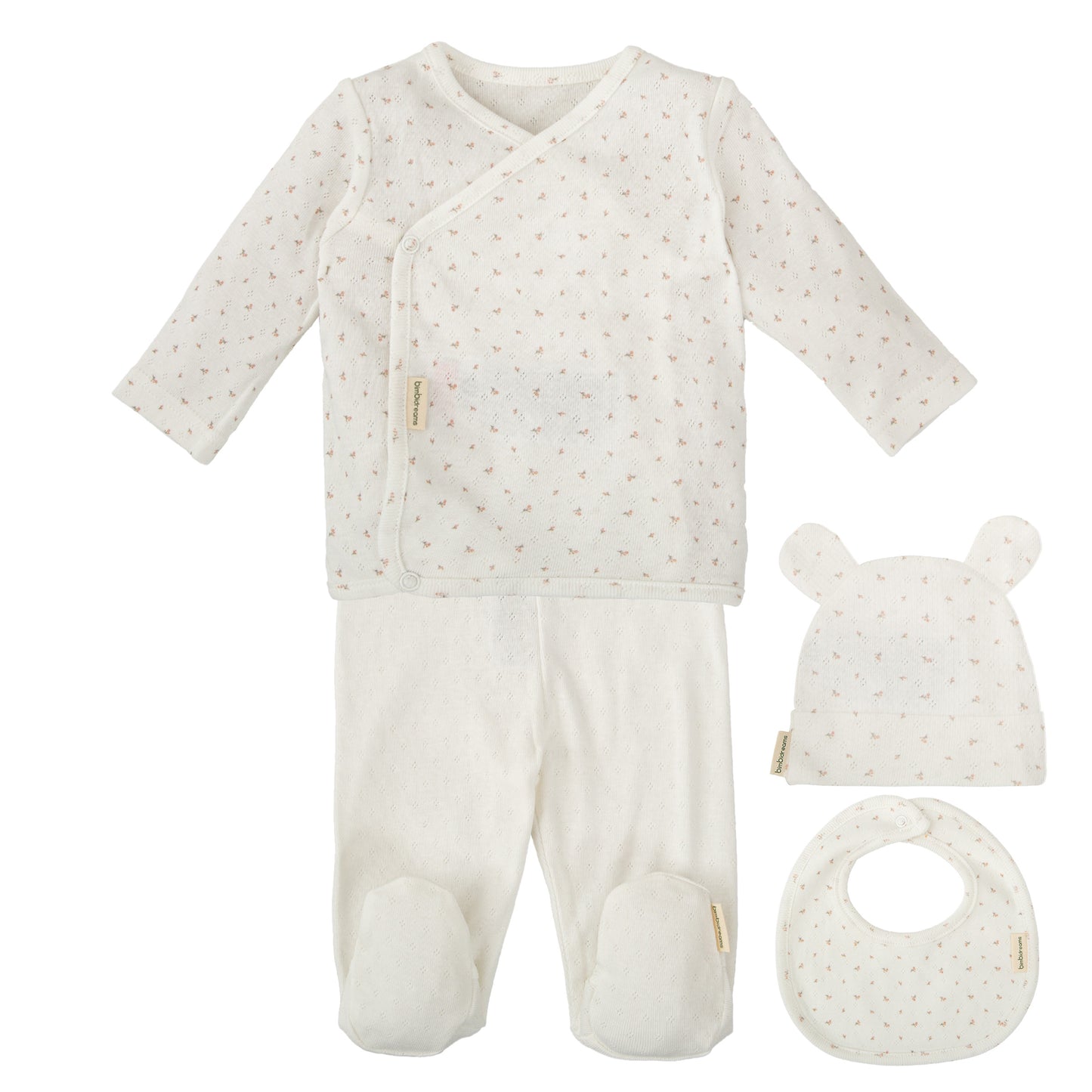 Set Nacimiento - 4p Pointille Rosa 1-3 Meses