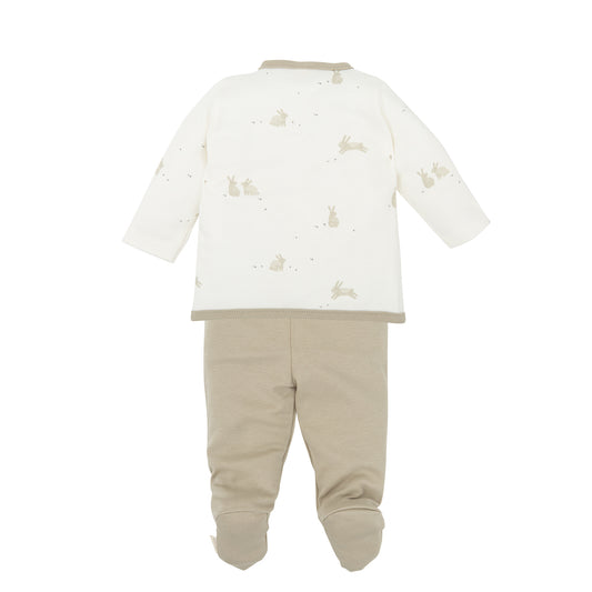 Conjunto jubon y polaina Bunny VM Verde Musgo 0-1 Mes 2