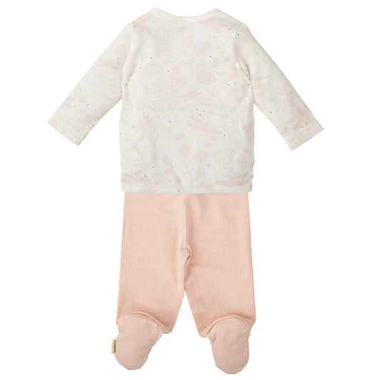 Conjunto jubon y polaina Dafne Blanco Rosa 0-1 Mes